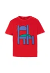 Bobo Choses Red T-shirt For Kids With Chair In Red