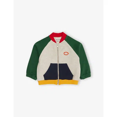 Bobo Choses Babies' Red Tic Tac Toe Raglan-sleeves Sweatshirt 6-24 In Green
