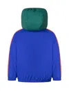 Bobo Choses Reversible Mini Anorak Jacket With Hood In Blue