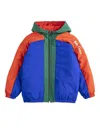 Bobo Choses Reversible Mini Anorak Jacket With Hood In Blue