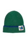 Bobo Choses Ribbed-cuff Logo Beanie In Green