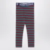 Bobo Choses Ribbed Striped Cotton Leggings In Multi