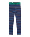 Bobo Choses Ribbed Striped Leggings In Blue