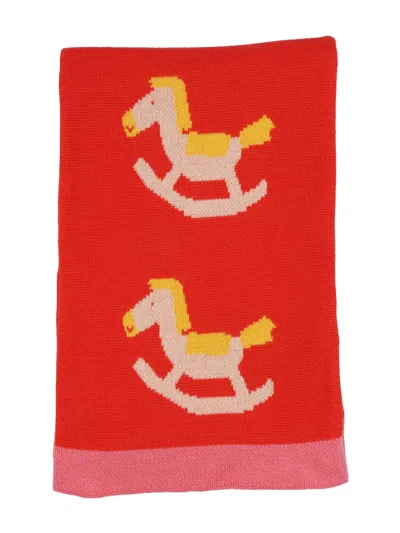 Bobo Choses Rocking Horse Knitted Gift Set In Red