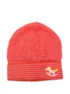 Bobo Choses Rocking-horse Ribbed Hat In Orange