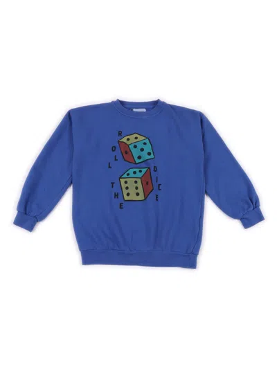 Bobo Choses Kids' Roll The Dice Sweatshirt In Blue