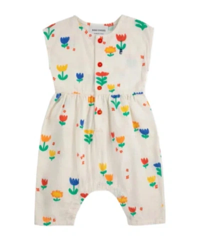 Bobo Choses Round Neck Dress In White