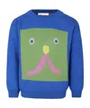 Bobo Choses Round Neck Sweater In Blue
