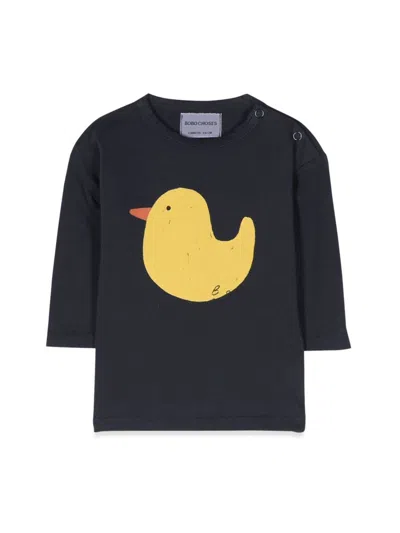 Bobo Choses Babies' Rubber Duck ml Tshirt In Blue