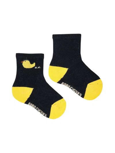 Bobo Choses Rubber Duck Short Socks In Black