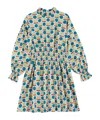 Bobo Choses Ruffled Geometric-print Dress In Green