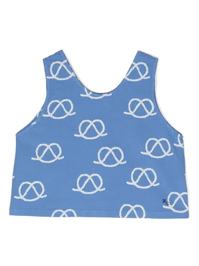 Bobo Choses Kids' Sail Rope Organic-cotton Tank Top In Blue