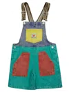 Bobo Choses Salopette Denim Color Block In Blue