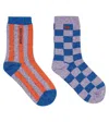 Bobo Choses Set Of 2 Cotton-blend Socks In Multicolor