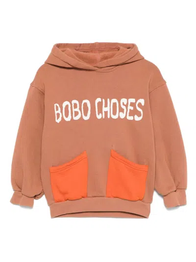 Bobo Choses Kids' Shadow Hoodie In Orange