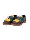 Bobo Choses X Camper Compas Nautic Leather Boat Shoes In Multi