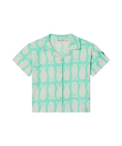Bobo Choses Lucky Fish Green Water Shirt In Multicolor