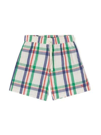 Bobo Choses Kids' Madras Checked Bermuda Shorts In Multicolour