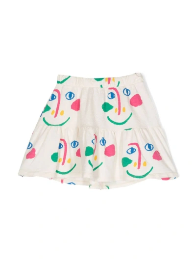 Bobo Choses Kids' Graphic-print Cotton Skirt In White
