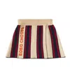 Bobo Choses Sl Striped Wool-blend Skirt In Red