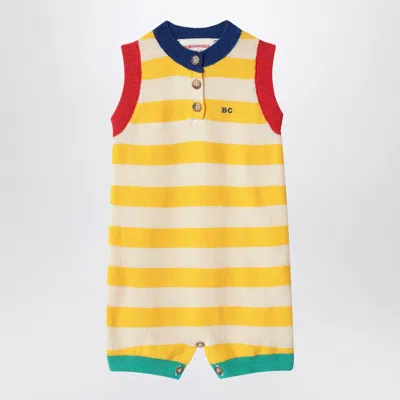 Bobo Choses Sleeveless Striped Cotton Romper In Multi