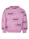 Bobo Choses Pink Sweatshirt For Girl With Writing In Pink