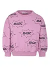 Bobo Choses Pink Sweatshirt For Girl With Writing In Pink