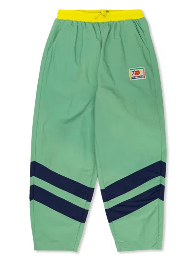 Bobo Choses Kids' Smiling Colourblock Track Pants In Green