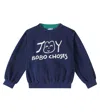 Bobo Choses Smiling Sweatshirt In Navy Blue