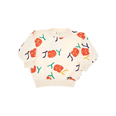 Bobo Choses 'smiling' Crewneck Sweatshirt Kids In White
