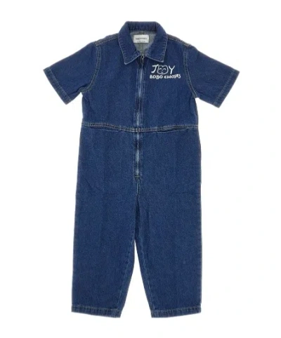 Bobo Choses Kids' Smiling Denim Overall In Blue