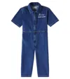 Bobo Choses Smiling Denim Overalls In Blue
