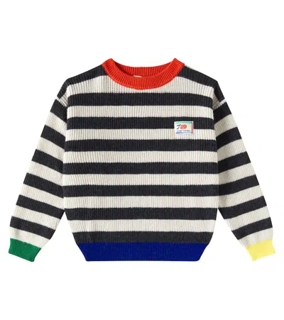 Bobo Choses Kids' Smiling Stripes Sweater In Multicolor