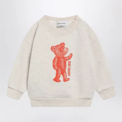 Bobo Choses Softpaw Monster Unisex Cotton Sweatshirt In White