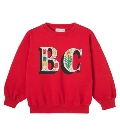 Bobo Choses Kids' Spring Letters Cotton Fleece Sweatshirt In Red