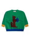 Bobo Choses Squirrel Jacquard Sweat In Green