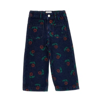 Bobo Choses Kids' Stamp Bloom Denim Pants In Blue