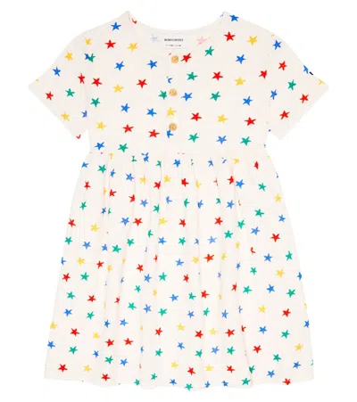 Bobo Choses Kids' Star-print Cotton Minidress In Beige