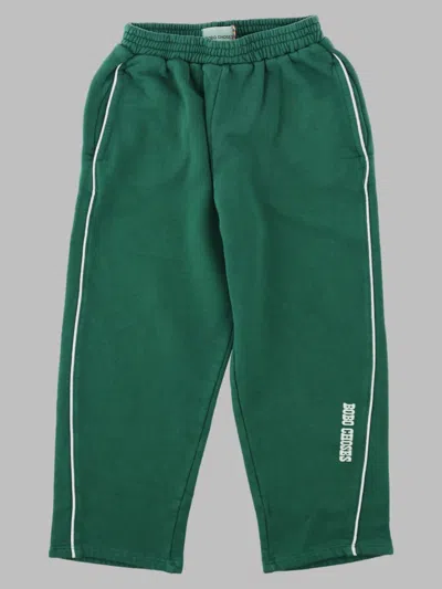 Bobo Choses Straight Jogging Pants In 100% Cotton For Kids In Green