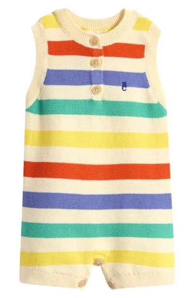 Bobo Choses Babies'  Stripe Organic Cotton Sweater Romper In Multicolor