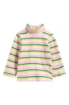 Bobo Choses Stripe Rib Turtleneck Sweater In Multi