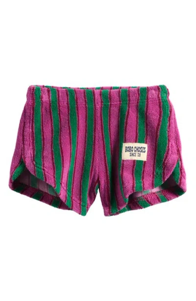 Bobo Choses Babies'  Stripe Terry Cloth Shorts In Multi