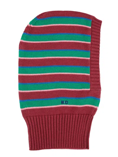 Bobo Choses "" Striped Balaclava In Red