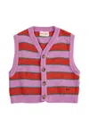 Bobo Choses Striped Button Vest In Multi