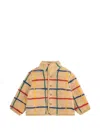 Bobo Choses Striped Buttoned Jacket In Neutral
