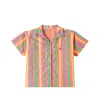 Bobo Choses Striped Cotton-blend Shirt In Multicoloured