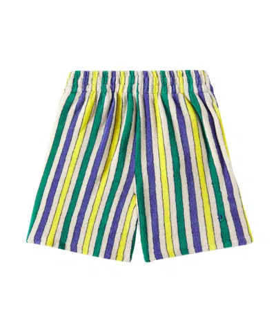 Bobo Choses Kids' Striped Cotton Terry Shorts In Multicolor