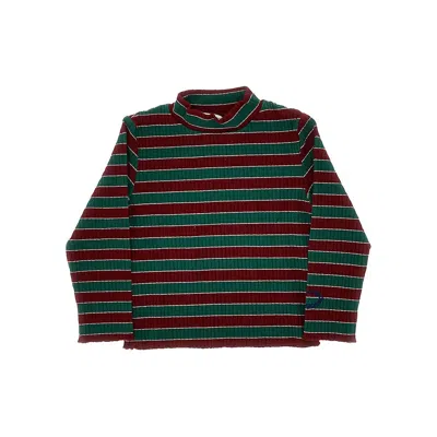 Bobo Choses Striped Cotton Turtleneck Top Kids In Multi