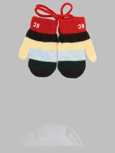 Bobo Choses Striped Knit Mittens For Kids, Unisex In Multicolour
