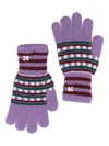 Bobo Choses Striped Knitted Gloves In Purple
